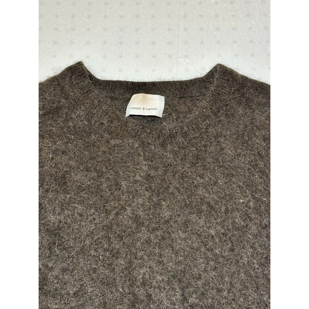 Samse & Samse Alpaca Wool Blend Fuzzy Brown Sweat… - image 3